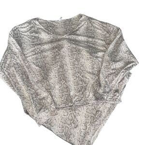 Lights Off 2 Pc Lounge Pajama Set 3X Python Snake Print Top Jogger Pants Stretch